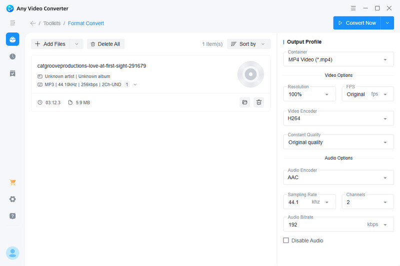 Convert SoundCloud to MP4 with AVC