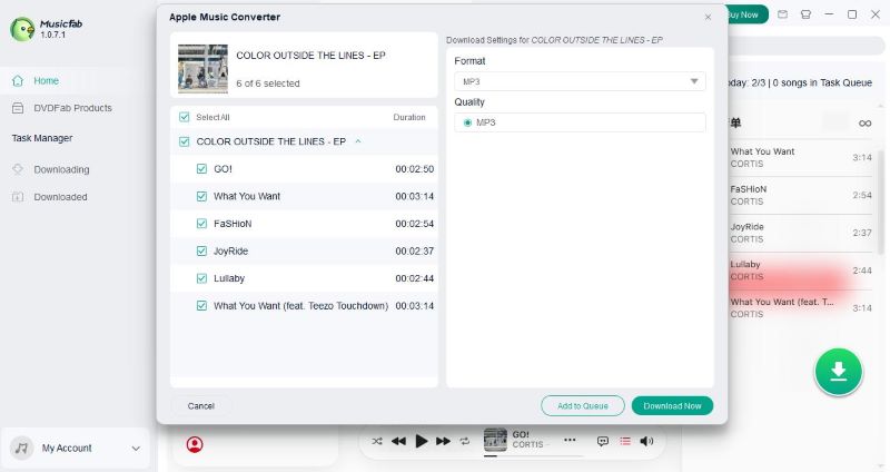 musicfab batch download