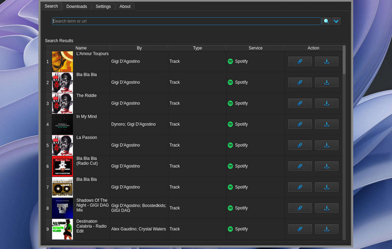 search and download spotify music with onthespot
