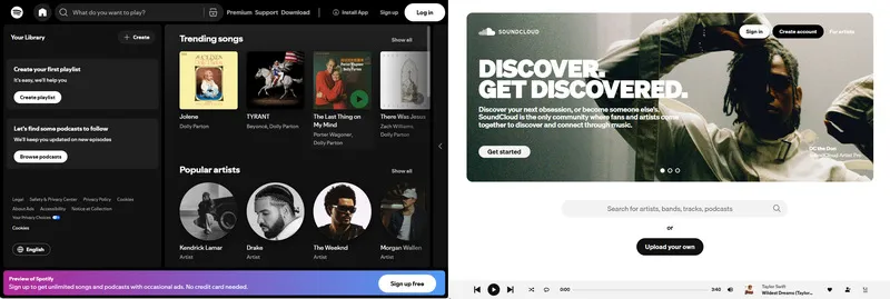 SoundCloud vs Spotify