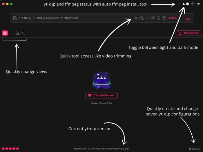 Stacher — Best yt-dlp GUI for Easy YouTube Audio Extraction