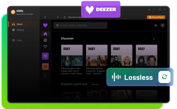 sidify deezer music converter for windows & mac