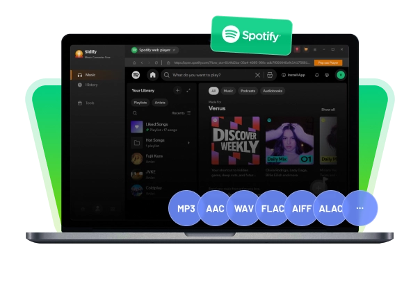 spotify download formats