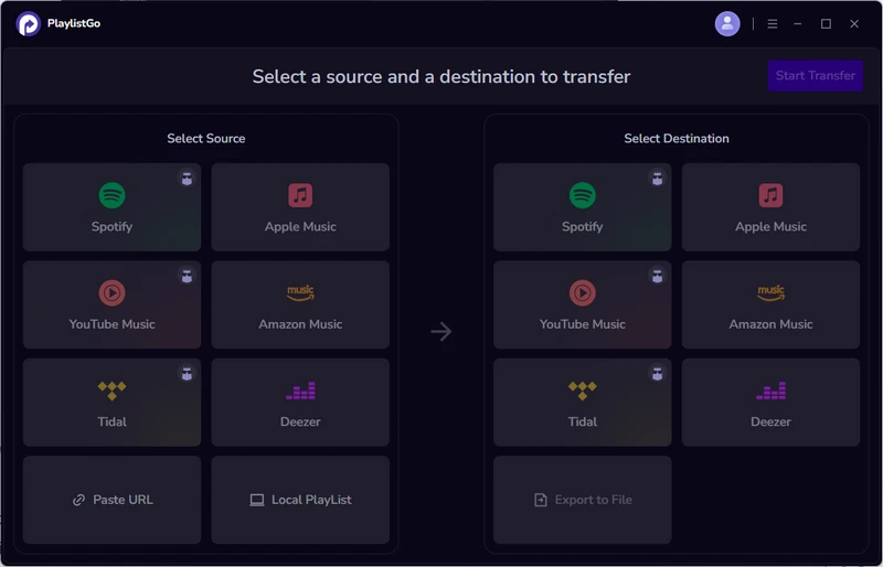 pick source platform