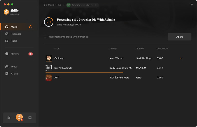 batch add songs to convert