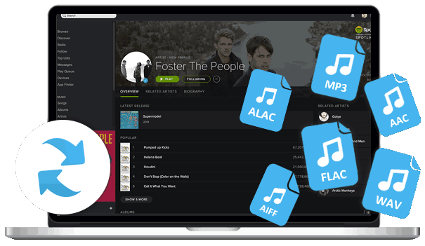 Spotify music to MP3, AAC, FLAC, WAV, AIFF, ALAC