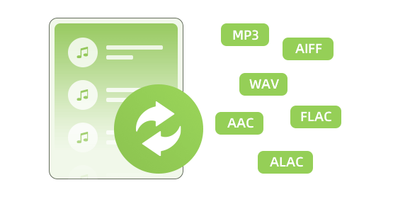 convert youtube music to MP3, AAC, FLAC, WAV, AIFF or ALAC format
