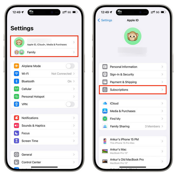 cancel spotify premium on iphone settings