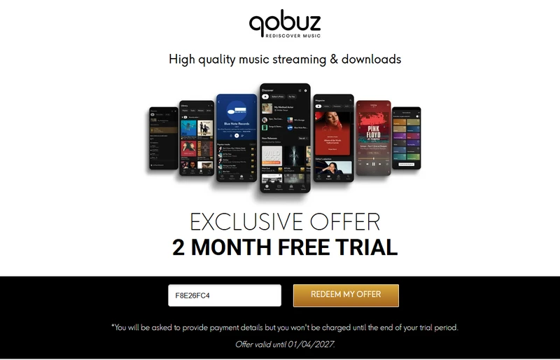 get 2 months of qobuz free trial 