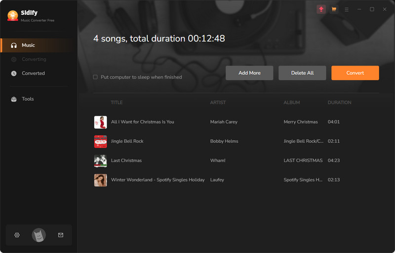 add christmas music playlists to download