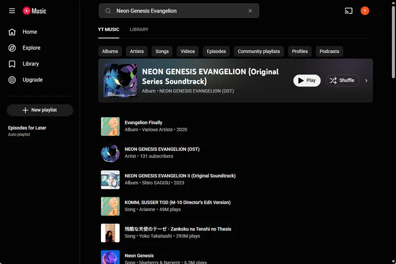 Anime OST Download: YouTube Music