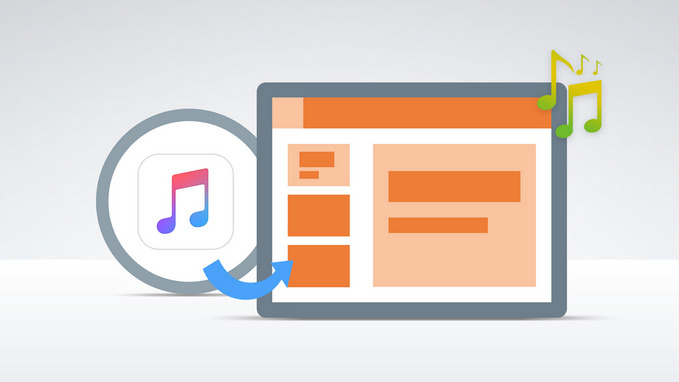 set Apple Music to PowerPoint presentation