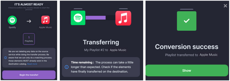 begin to transfer soundiiz