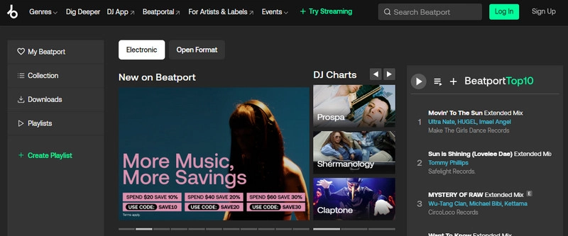 Beatport DJ music download site