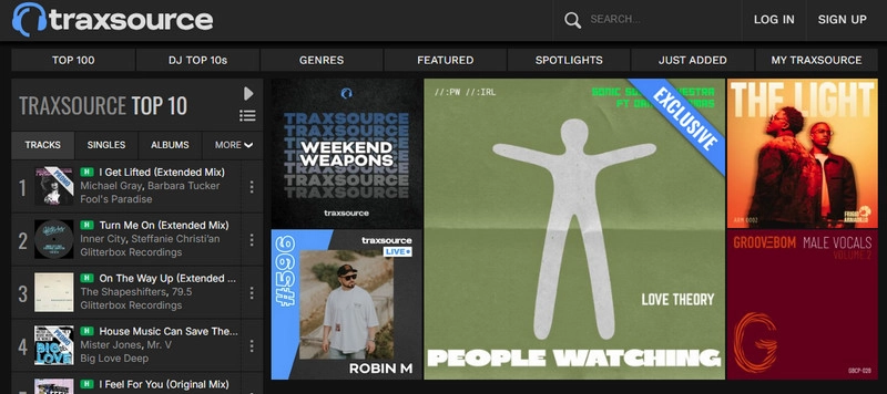 Traxsource DJ music download site