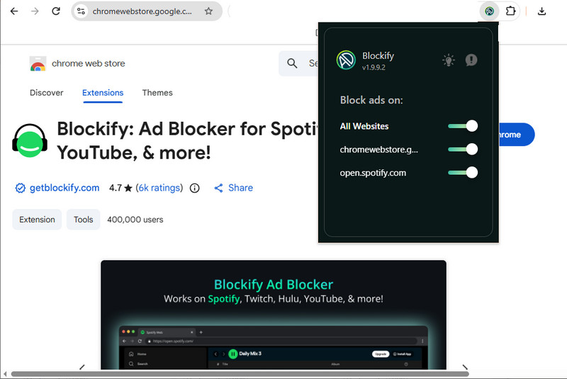 blockify spotify ads blocker