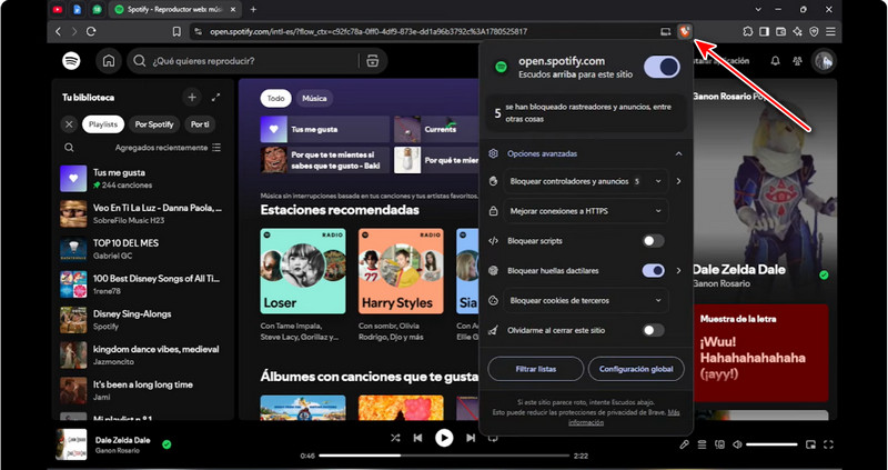Brave Spotify ads blocker