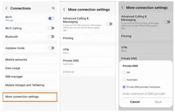Change DNS Address on Android 