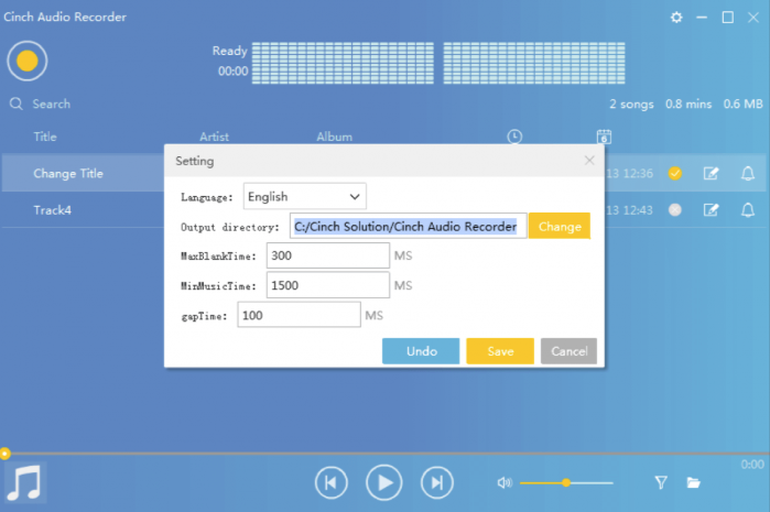 cinch audio recorder