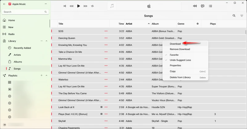download entire apple music library on desktop