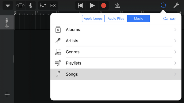 Add Music to GarageBand on iPhone