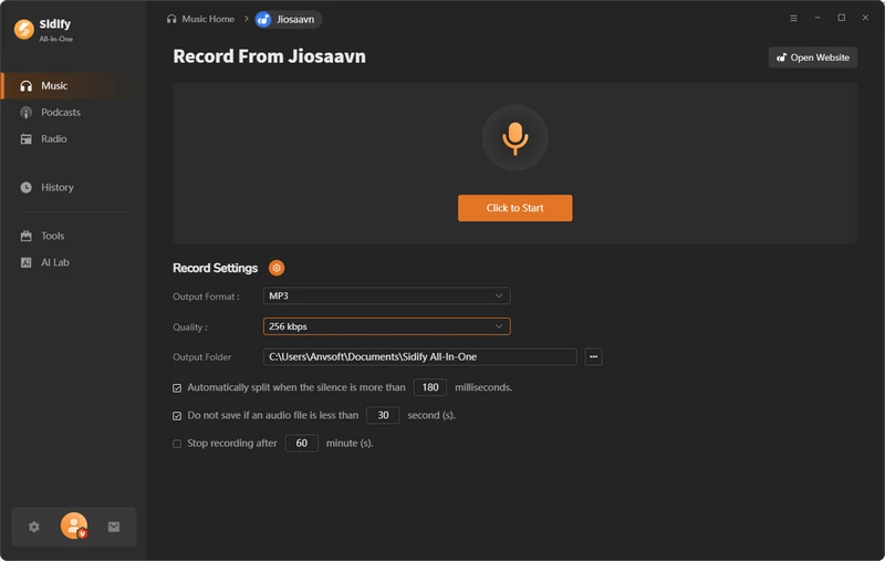 jiosaanv mp3 music recorder