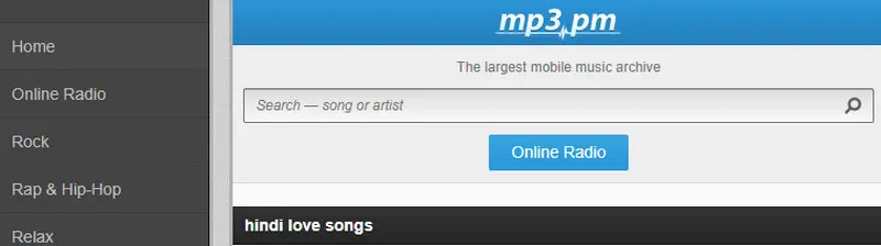MP3.pm Hindi MP3 search website