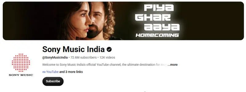 YouTube Music Hindi songs and music videos