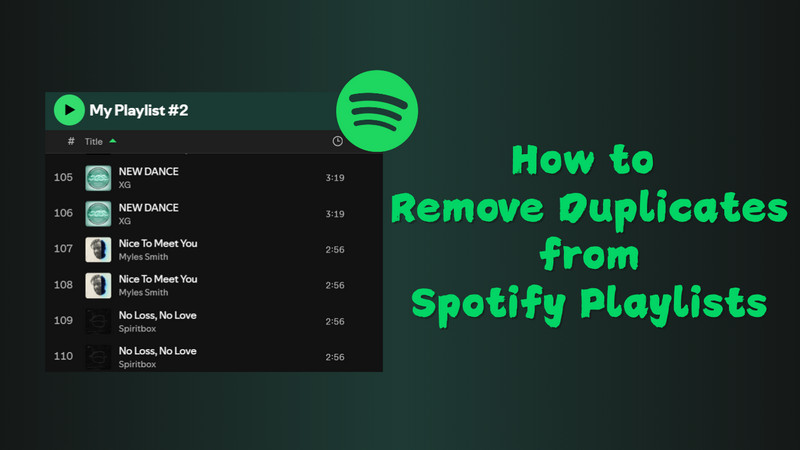 remove duplicates from spotify playlists