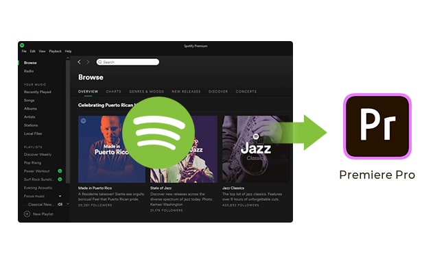 import spotify music to Premiere Pro