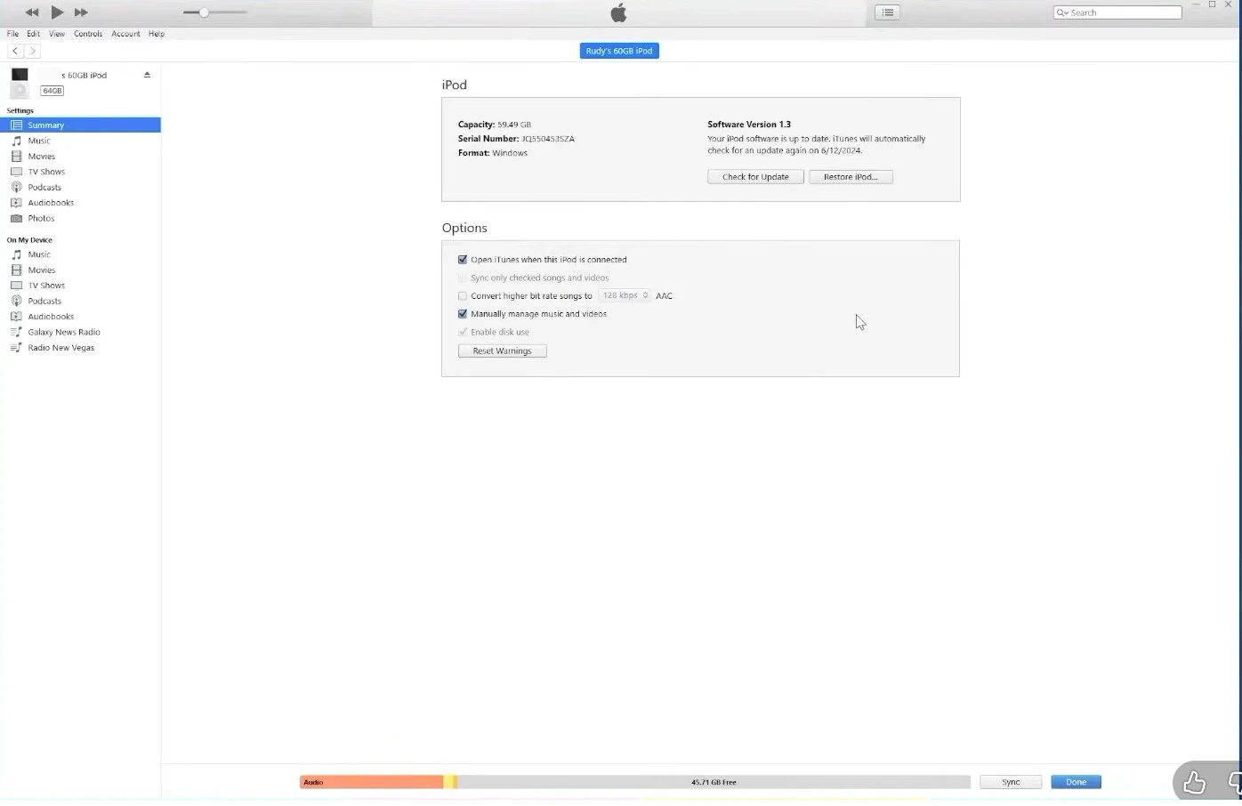 import apple music downloads to ipod classic