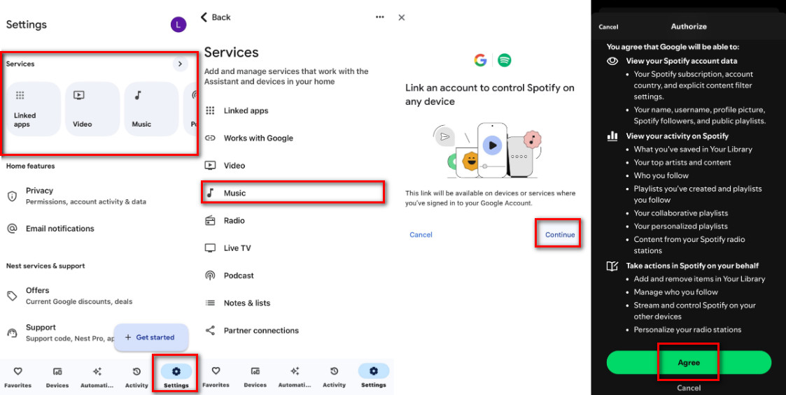 link spotify to google home