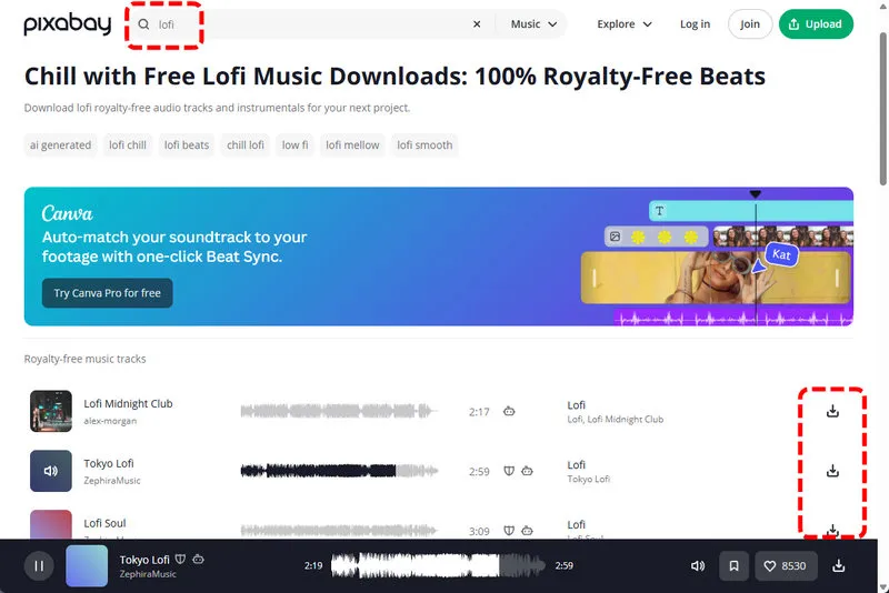 Lofi Music Download: Pixabay