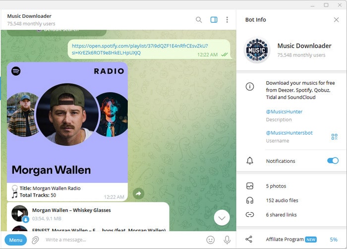 telegram music downloader bot for spotify