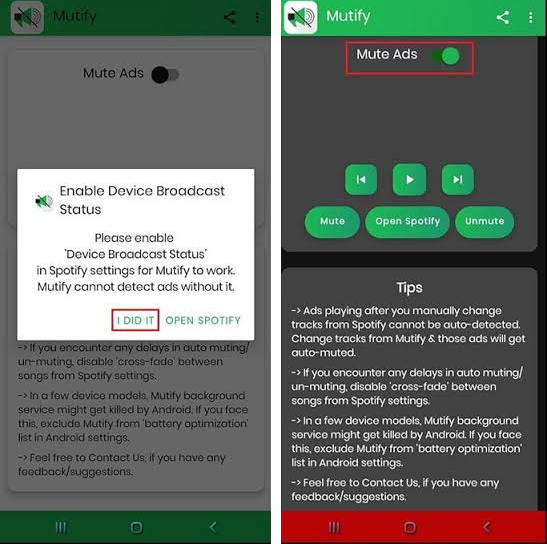 mutify spotify ads blocker