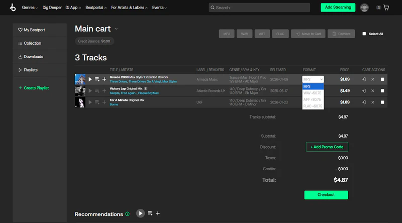 choose purchasing format
