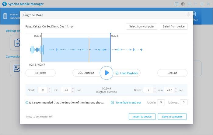 Main interface of Free Snycios Manager