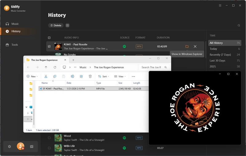 save video podcasts from spotify as mp4 video files