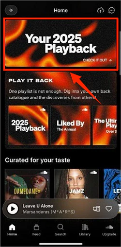 See SoundCloud Wrapped on Mobile