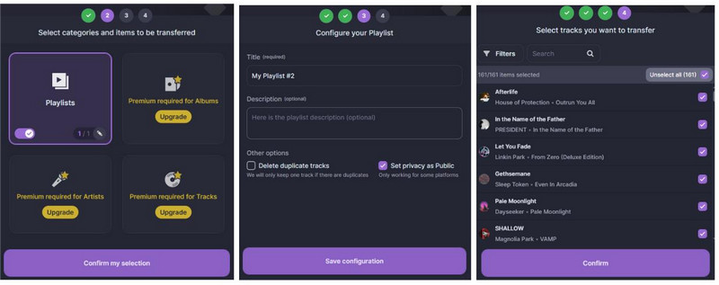 select playlists