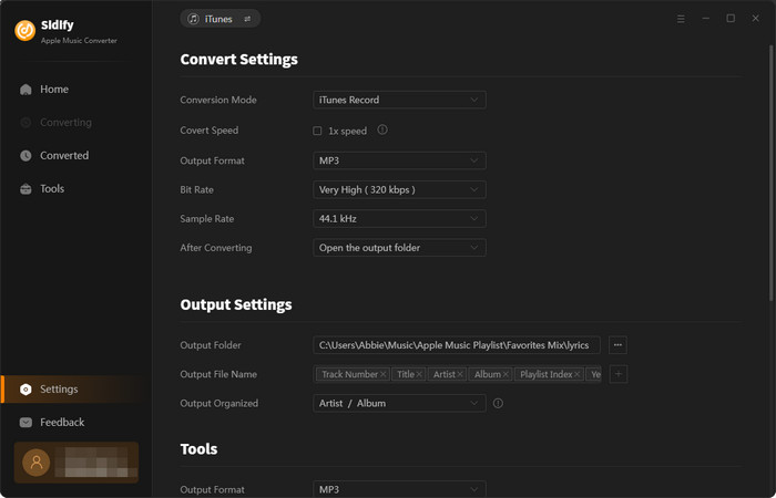 itunes audiobooks output settings