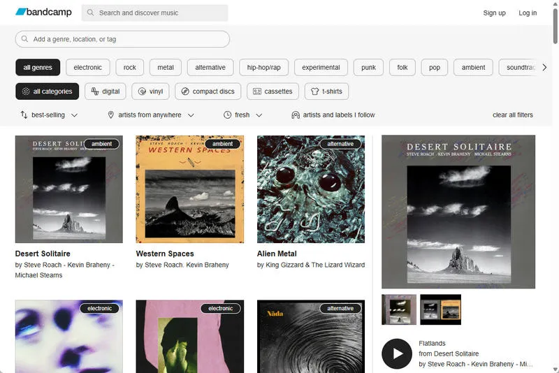 SoundCloud Alternative Bandcamp