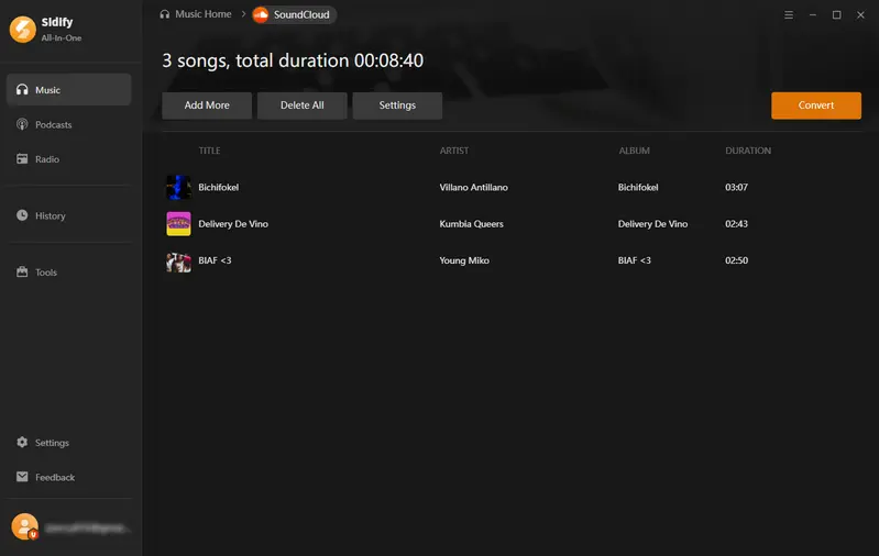 Step 3: Download SoundCloud Playlist to MP3