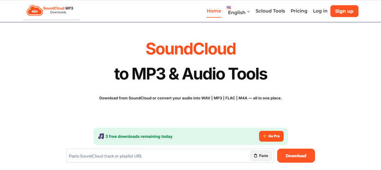 SCloud SoundCloud downloader online interface