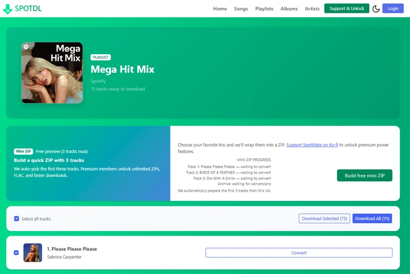 spotdl spotify playlist downloader