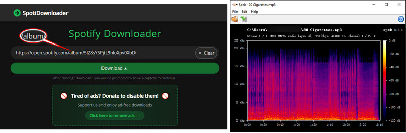 download Spotify album to MP3 online with spotidownloader