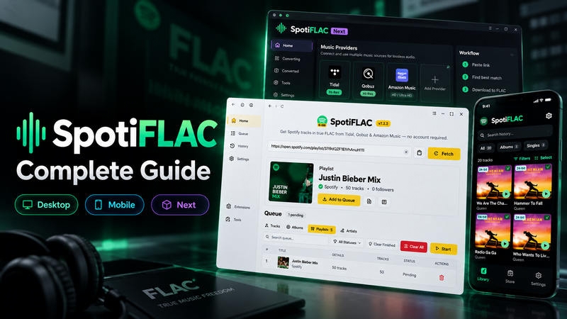 SpotiFLAC Guide for Desktop, Mobile, and Next