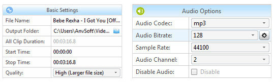 Customize audio clip
