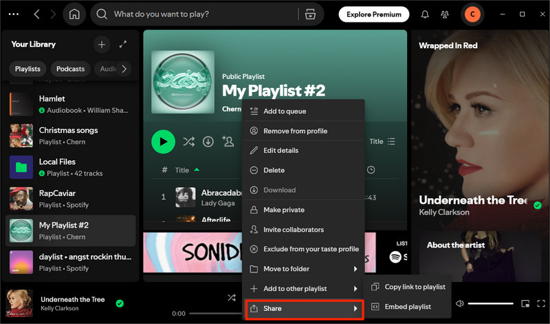 Share Spotify Playlist