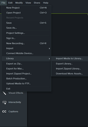 Add Spotify music to Camtasia media library